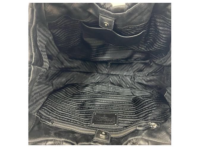 Prada Logo Hardware Stripe Tote Bag - Ansicht 9