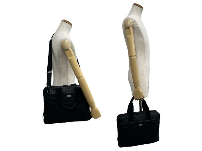 Borsa business 2-way in nylon e pelle con logo Guccissima Gucci - vista 2