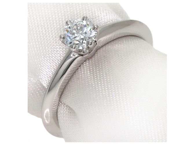 Autre Marque Tiffany & Co. Solitär-Diamantring aus Platin 950 - Ansicht 2