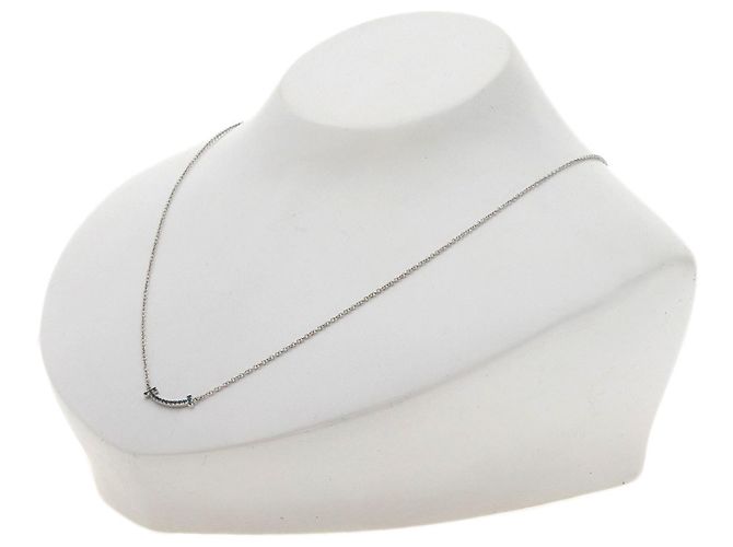 Autre Marque Collana Tiffany & Co. T Smile Mini in topazio blu - vista 4