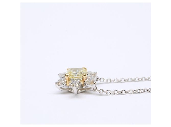 Autre Marque Collana Tiffany & Co. in platino e oro giallo con diamanti - vista 3