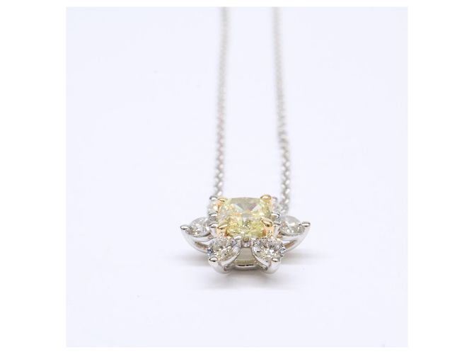 Autre Marque Collana Tiffany & Co. in platino e oro giallo con diamanti - vista 4