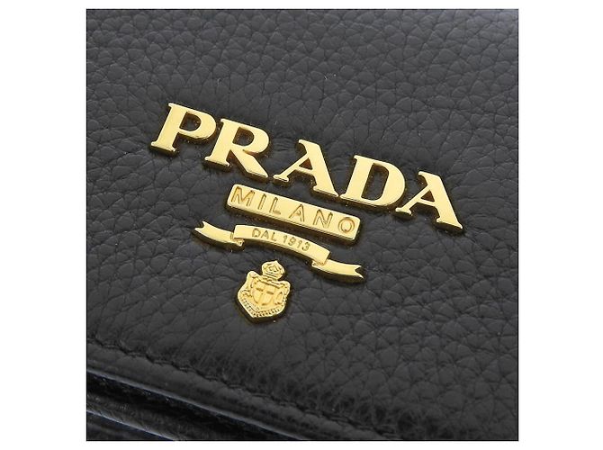 Tarjetero de piel negra Prada - vista 6