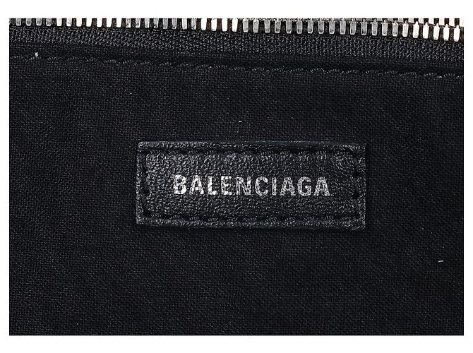 Balenciaga Logo Canvas Leder Tote Bag - Ansicht 7