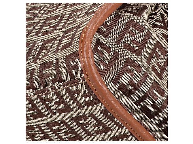 Borsa Fendi Zucchino in tela e pelle - vista 10