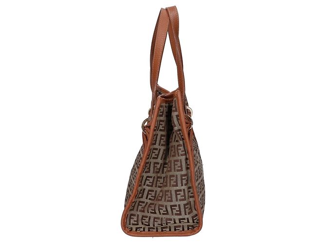 Borsa Fendi Zucchino in tela e pelle - vista 2