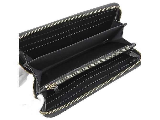 Fendi Black Leather Long Wallet - view 3