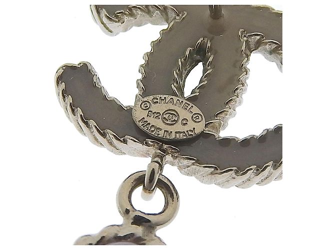 Orecchini pendenti Chanel Coco Mark in oro e viola - vista 6