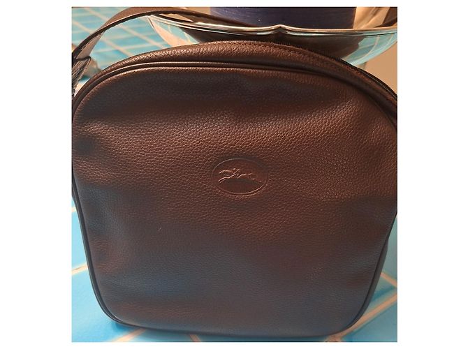 Longchamp Le Foulonné Borsa a Tracolla in Pelle Marrone - vista 4