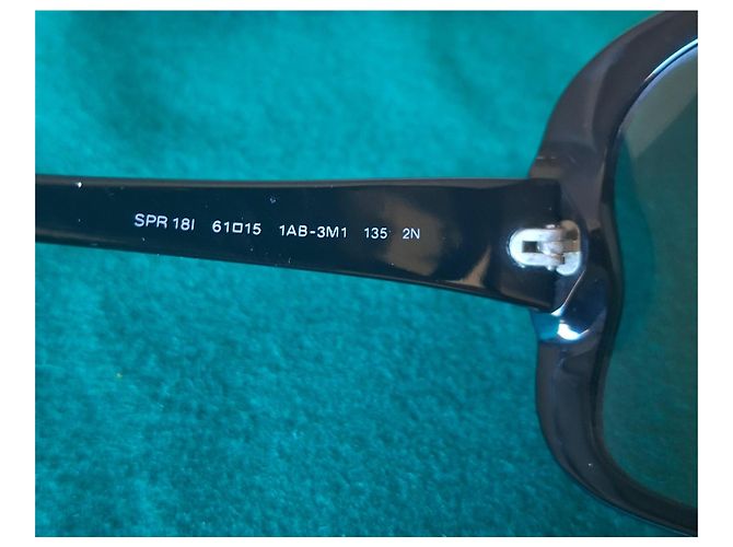 Prada SPR 18I Gafas de Sol Butterfly de Acetato Negro - vista 6