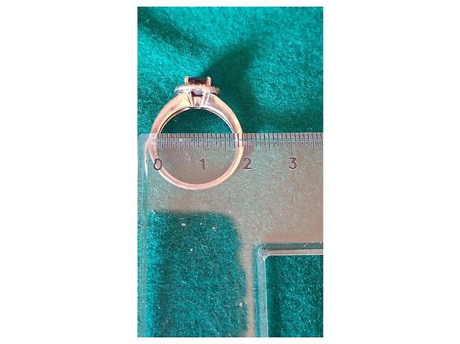 Balenciaga Silberring mit lila Stein - Ansicht 8