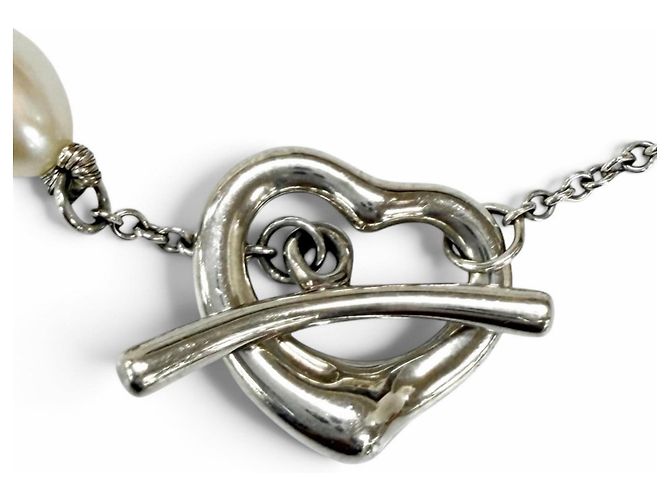 Autre Marque Bracciale Cuore Aperto Elsa Peretti in Perle d'Acqua Dolce 925 Tiffany & Co. - vista 3