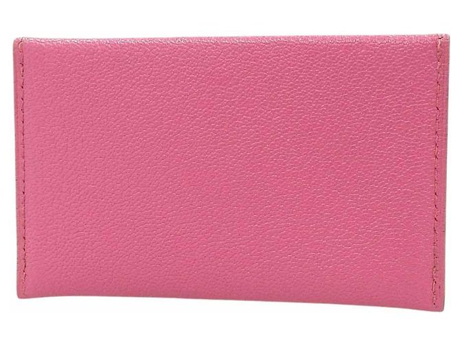Hermès Portatarjetas Hermes de piel Chevre rosa - vista 2