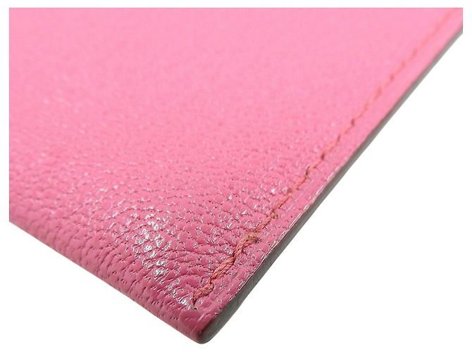 Hermès Portatarjetas Hermes de piel Chevre rosa - vista 4
