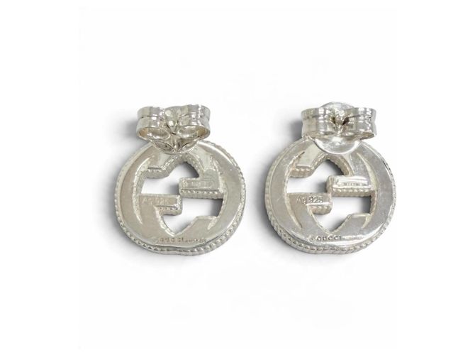 Orecchini Gucci 479227 AG925 Interlocking G Stud Earrings - vista 2