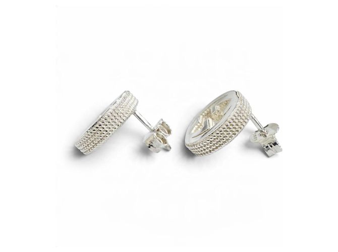 Orecchini Gucci 479227 AG925 Interlocking G Stud Earrings - vista 3