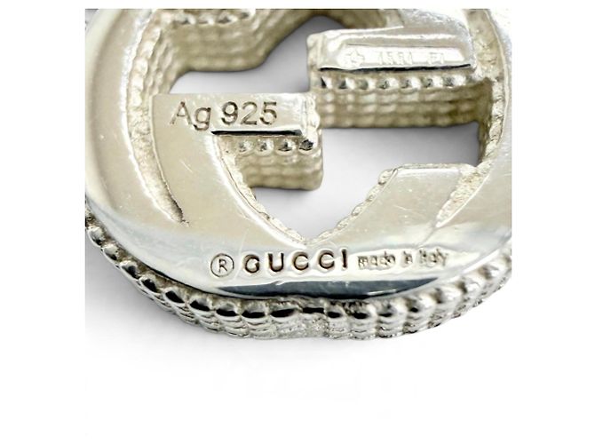 Orecchini Gucci 479227 AG925 Interlocking G Stud Earrings - vista 5