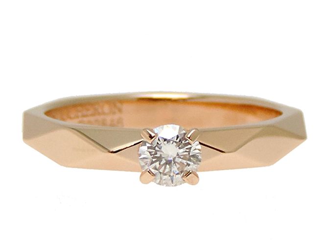 Anello Fascia Boucheron Oro Rosa e Diamanti - vista 4