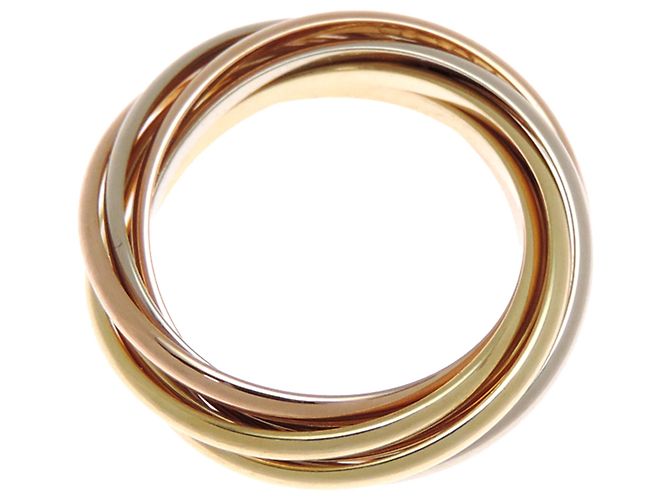Anello Cartier Trinity 7 in oro tricolore - vista 2