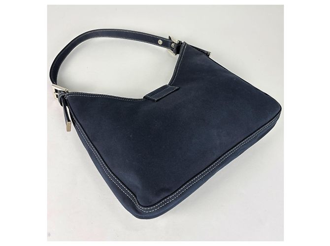 Fendi Schultertasche aus Navy-Canvas - Ansicht 2