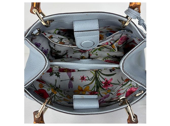 Borsa Tote piccola in pelle Gucci Bamboo Shopper - vista 9