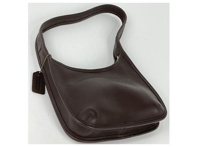 Borsa a tracolla Coach in pelle marrone - vista 2