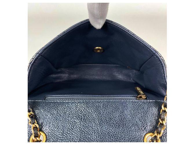 Borsa a tracolla Chanel Blue Matelassé - vista 8