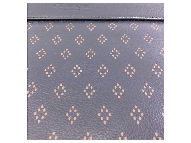 Borsetta in pelle Coach blu navy - vista 9