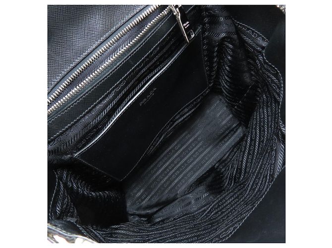 Prada Nylon Rucksack Schwarz Weiß - Ansicht 5