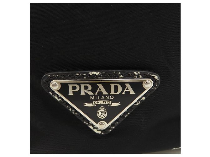 Prada Nylon Rucksack Schwarz Weiß - Ansicht 7