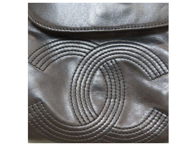 Zaino Chanel in pelle d'agnello nera - vista 11