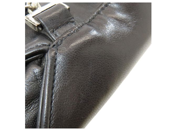 Zaino Chanel in pelle d'agnello nera - vista 12
