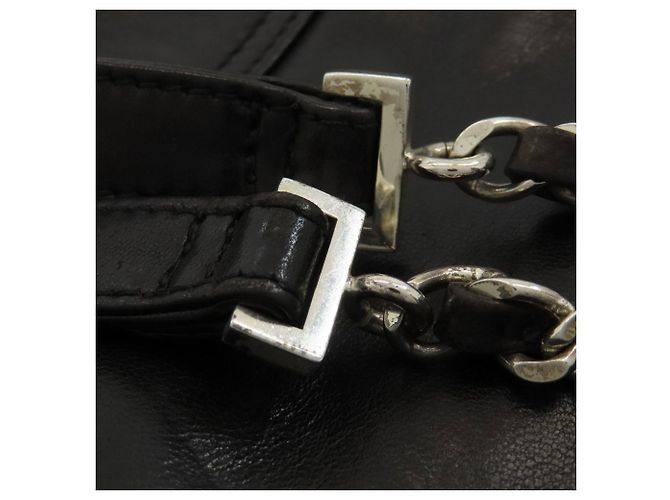 Zaino Chanel in pelle d'agnello nera - vista 15