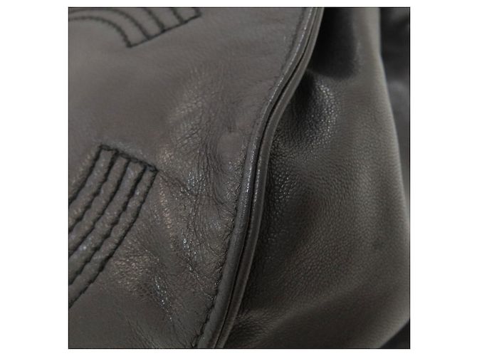 Zaino Chanel in pelle d'agnello nera - vista 17