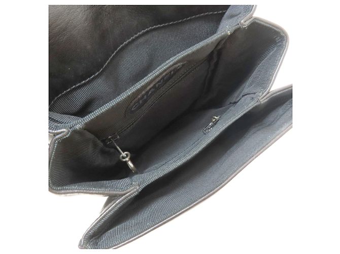 Zaino Chanel in pelle d'agnello nera - vista 5