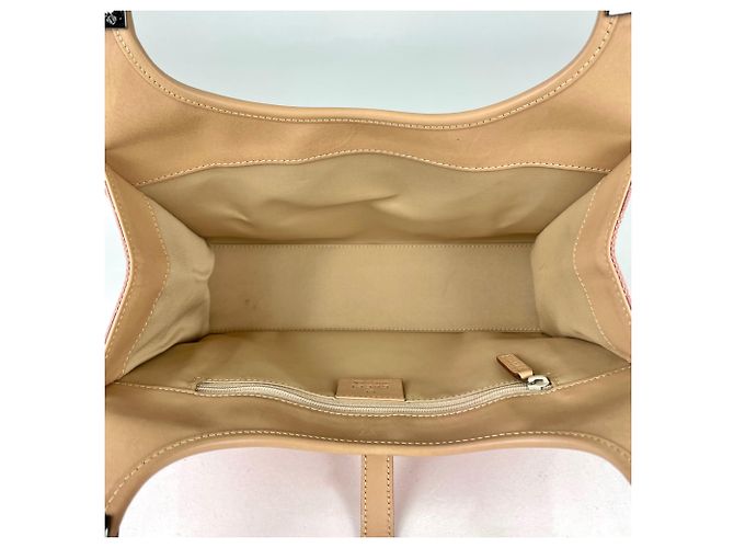 Borsa a mano Gucci Jackie rosa in pelle e tela - vista 10