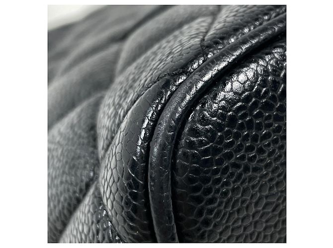 Borsa Tote Chanel Reissue in pelle di vitello granulata nera - vista 3