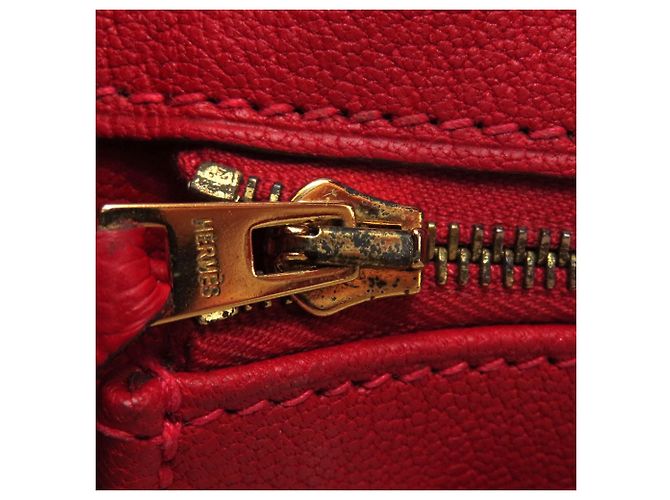 Hermès Borsa Hermes Birkin 35 in Rouge Casaque - vista 14