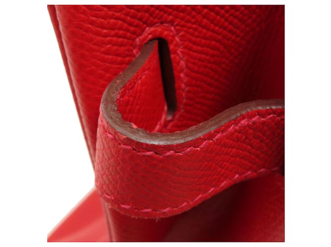Hermès Borsa Hermes Birkin 35 in Rouge Casaque - vista 17