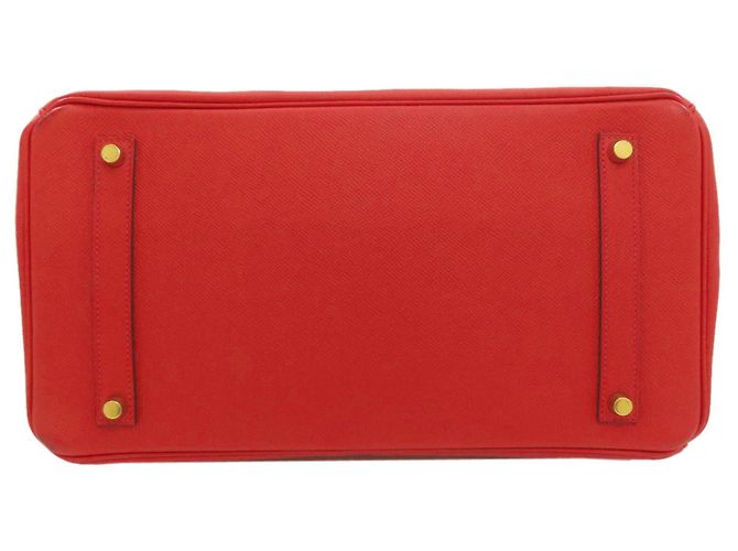 Hermès Borsa Hermes Birkin 35 in Rouge Casaque - vista 4