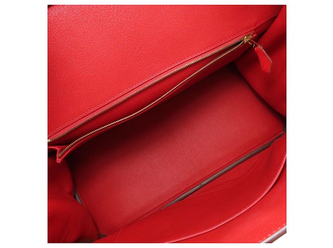 Hermès Borsa Hermes Birkin 35 in Rouge Casaque - vista 5