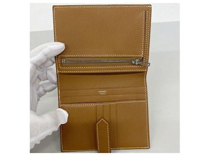 Béarn Hermès Hermes Bearn Compact Wallet in Gold - Ansicht 3