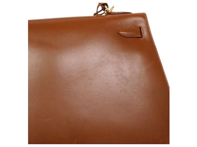 Hermès Borsa Hermes Kelly 32 Box Calf Fauve - vista 12