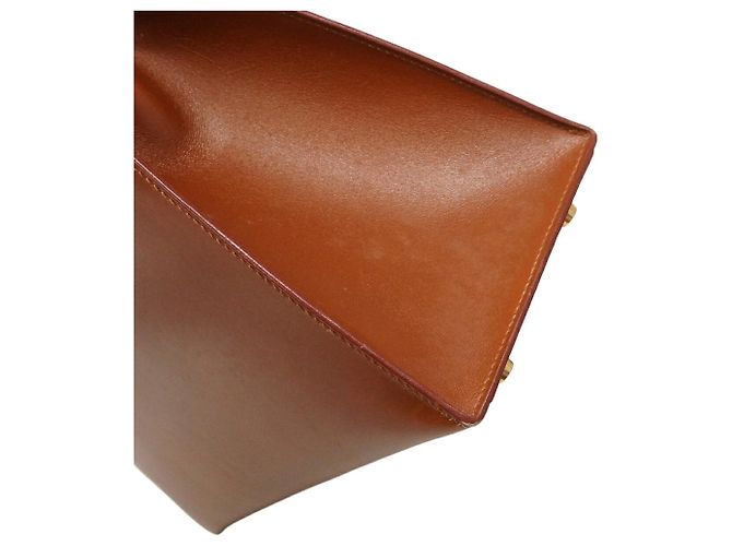 Hermès Borsa Hermes Kelly 32 Box Calf Fauve - vista 8
