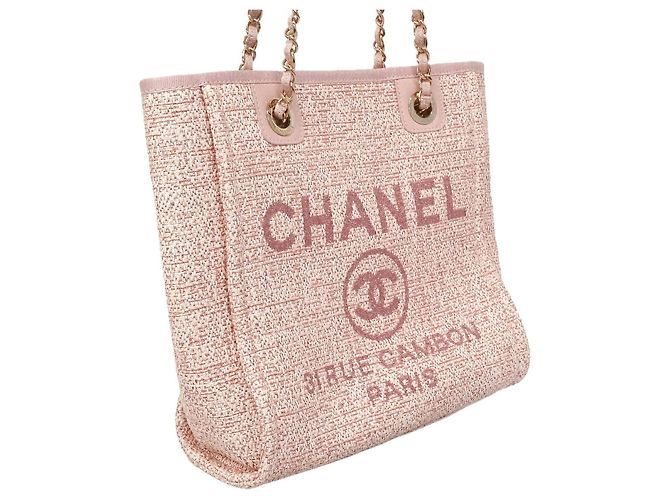 Chanel Shopper-Bag aus rosa Raffia - Ansicht 2