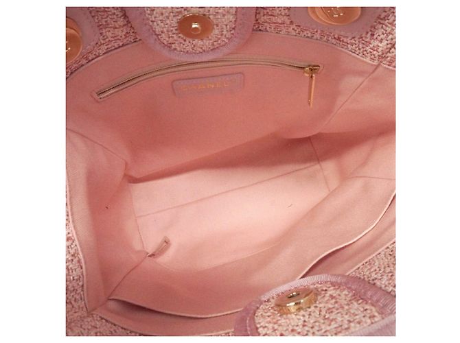 Chanel Shopper-Bag aus rosa Raffia - Ansicht 4