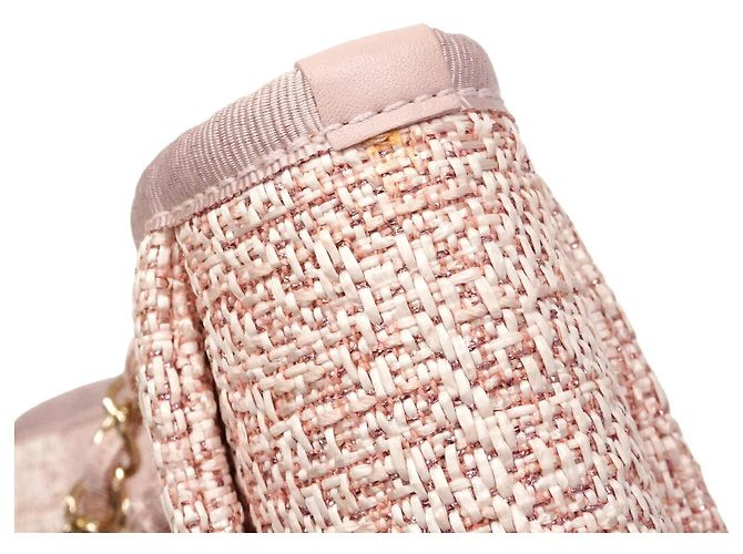 Chanel Shopper-Bag aus rosa Raffia - Ansicht 7