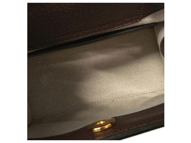 Borsa Gucci Diana marrone in pelle e tela - vista 4