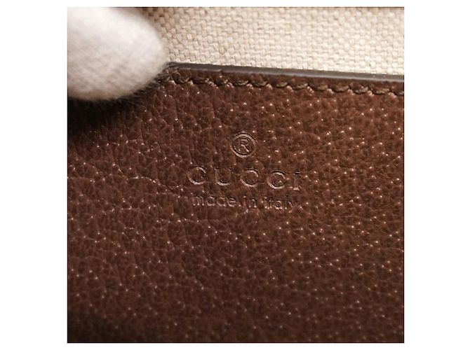 Borsa Gucci Diana marrone in pelle e tela - vista 5