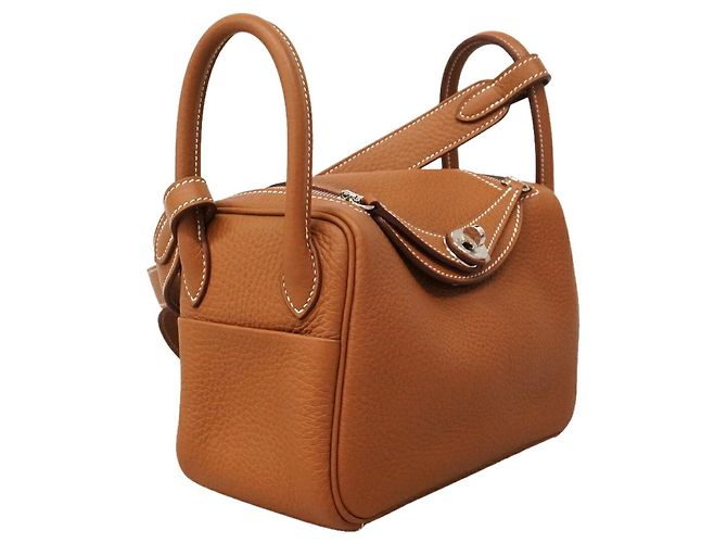 Hermès Borsa Hermes Lindy Mini in Gold - vista 2